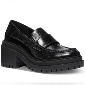 Michael Kors Rocco Slip On High Heel Loafer Pumps Black sz 9